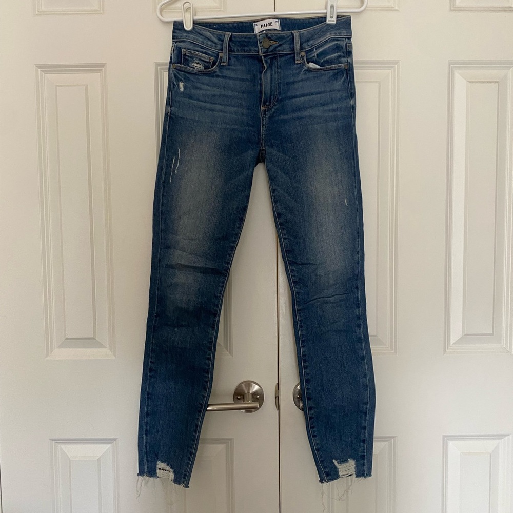 Paige Verdugo Ankle distressed hem jeans